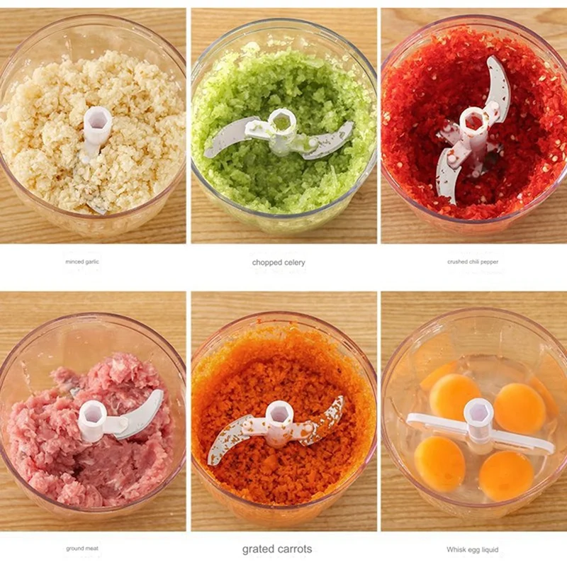 Hand Chopper, Manual Food Chopper, Hand Crank Onion Spinner, Food Chopper With Container, Rotary Onion Chopper