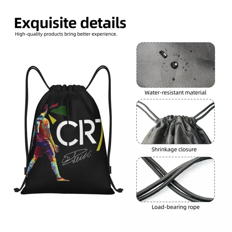 Ronaldo Backpack Drawstring Bags Gym String Sackpack for Exercise