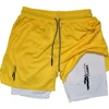Anime Performance Shorts Men GYM Casual Sports Summer Compression Shorts Workout Running Mesh 2 In 1 Sport Short Pants 6