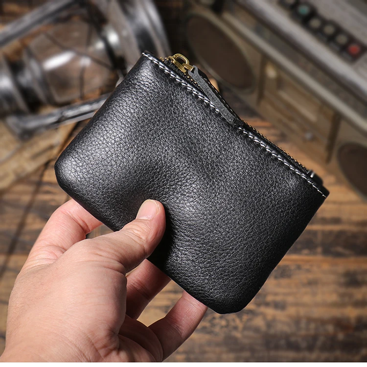 Soft Leather Card Holder For Women – Slim Cowhide Wallet With Key Ring & Coin Slots (Multiple Colors) - View #4