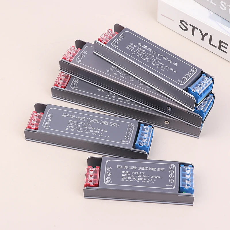 새로운 DC 12V 24V 스위칭 전원 공급 장치 -264V LED 조명 드라이버 전원 어댑터 100W 200W 300W 무음 조명
