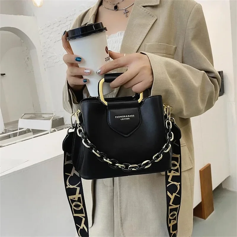 

2023Winter New Women Top-handle Mini Bucket Bag Pure Color Luxury Designer Handbags Quality Leather Messenger Shoulder Cross Bag