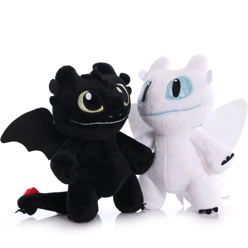 Disney Dragon 3 Senza Denti Anime Figure Night Fury Light Fury Giocattoli Dragon Peluche Dolls 20Cm