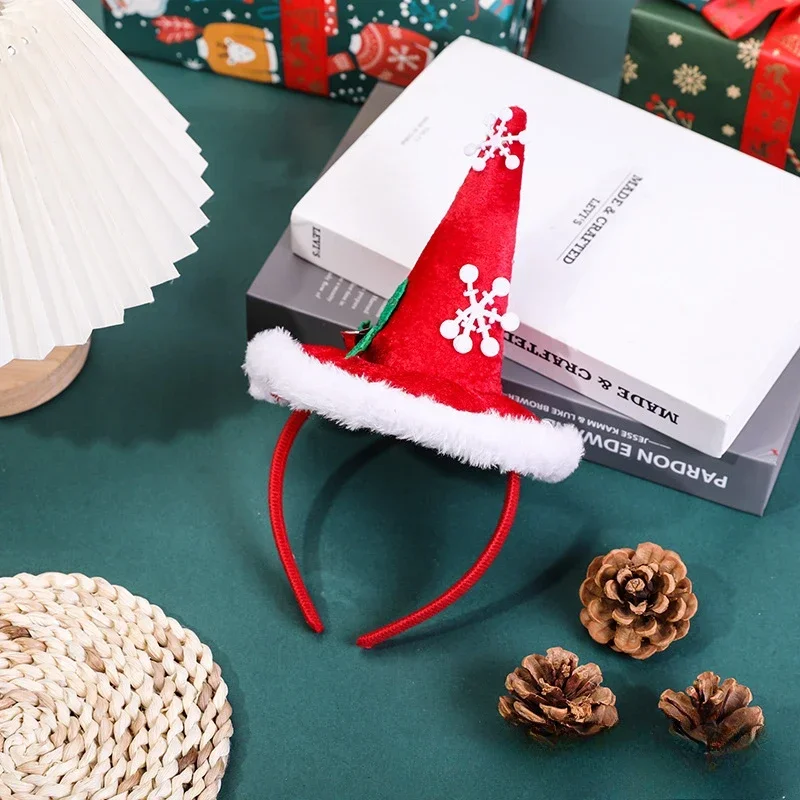 Christmas Headbands Xmas Tree Santa Hat Hair Band Christmas Decorations for Home Girls Women New Year Gifts navidad