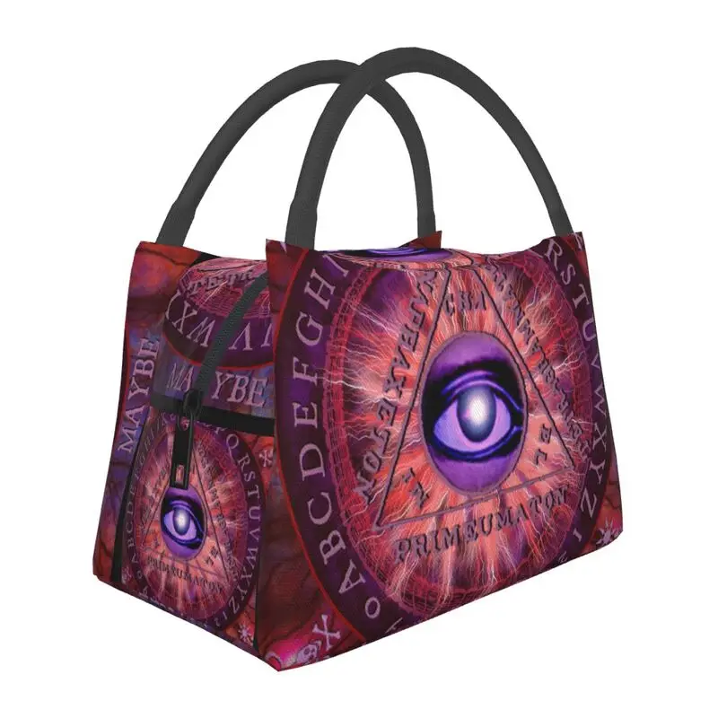 

Necronomicon Triangle Of Art Divination Insulated Lunch Bags for Women Magic Ouija Board Portable Thermal Cooler Food Lunch Box