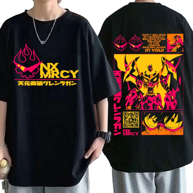 Men's Anti Spiral Tengen Toppa Gurren Lagann Manga Text T Shirt