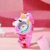 2024 New Cute cartoon 3D dinosaur Tyrannosaurus Rex silicone strap children's watch Kids Student Watch 2