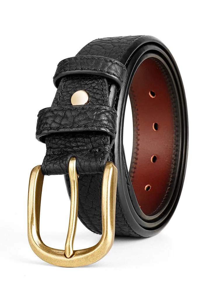 

Leather Mens belts cowhide pants belt men leather fashion luxury needle buckle jeans leather belt