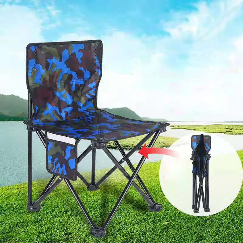 Foldable Outdoor Chair with Back-rest, Portable Lightweight, Stainless  Steel, Relaxing, Camping Supplies, Travel, Beach, Fishing - AliExpress