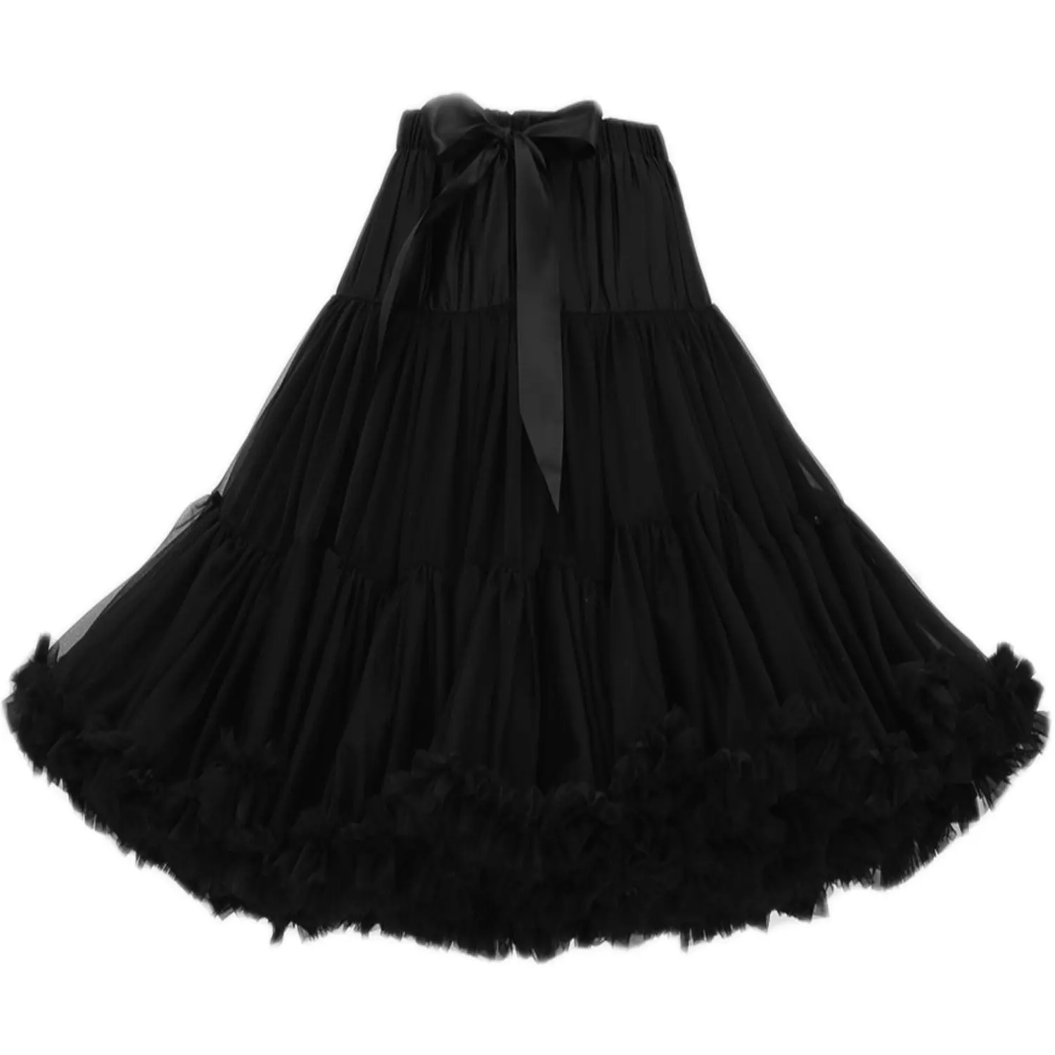 

Women's 50s Soft Puffy Tutu Skirts Ballet Costume Tulle Underskirts Knee Petticoat Skirt for Women Length 21.7inches