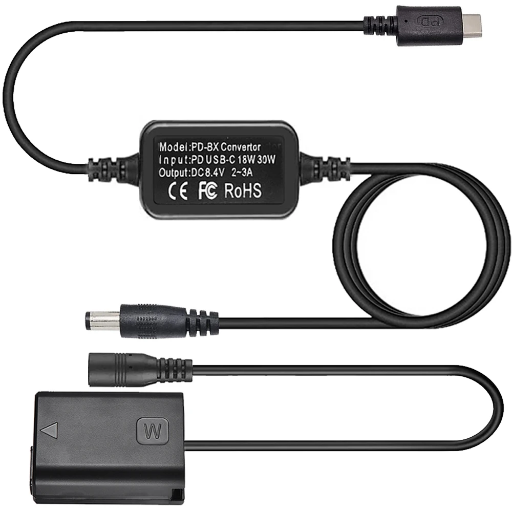 Charger Dc Coupler Sony A5100 AC-PW20 DC Coupler USB-C AC Power