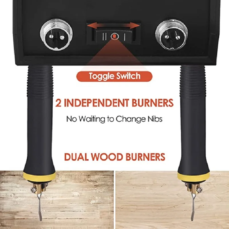 Pyrography Machine Soldering Iron Set, 60W LCD Wood Burner Kit, Temperature  Adjustable, with 21 Pyrograph Wire Tips for Burning