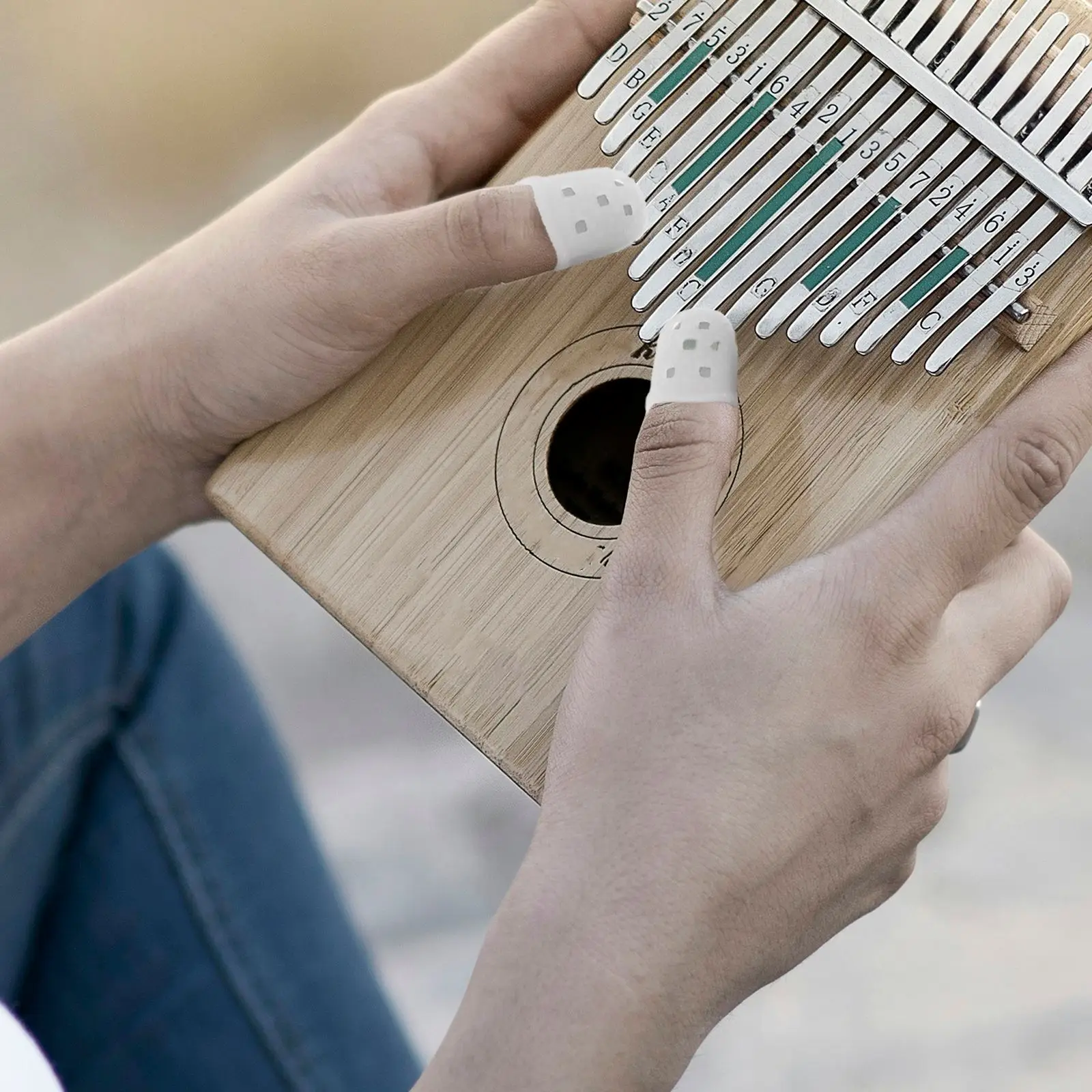 10pcs Kalimba Finger Protectors Silicone Fingertip Caps Thumb Piano Covers Musical Instruments Piano Accessories