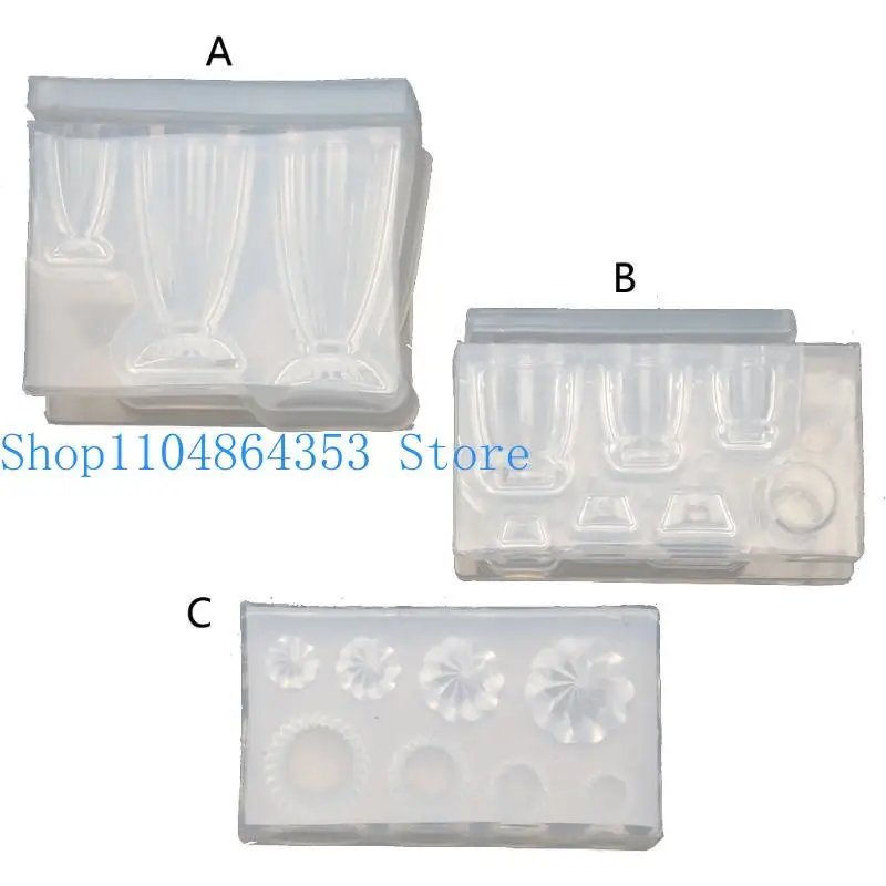 Getränkeglas, Kelch, Tasse, Silikonform, Getränkeglas, Kelch, Tasse, simuliertes Essen, Mini-Kuchen, Silikon, Bastelwerkzeug, Formen zum Gießen – Detail 10