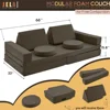 Kids Couch Extended Size 10PCS with futons, Floor Couch Floor Sofa Modular Furniture for Kids and Adults,Modular Foam Play Couch 2