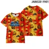 New Summer 3D ROBLOX Game Blox Fruits Fashionable Comfortable Simple Casual Sports Short-sleeved T-shirt Children's Clothing 5