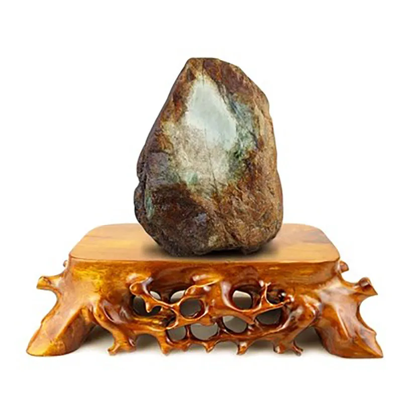 Handmade fish tank base, strange stone base, solid wood root carving artwork, living room decoration