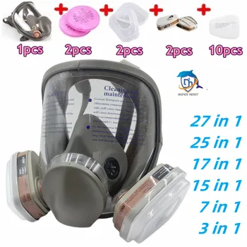 Full face spray protective mask, industrial gas mask respirator, new type 6800 gas mask, mechanical maintenance chemicals.