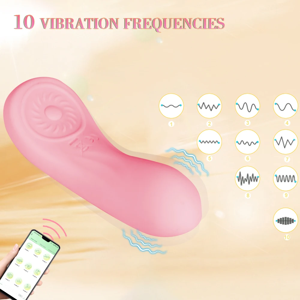 Draadloze vibrator Draag oplegvibrators Clitoris Stille clitoris APP Afstandsbediening Stimulator Seksspeeltjes voor vrouwen_voghion.com