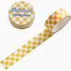 MOHAMM 1 Roll Fresh Grid Washi Tape for DIY Journal Scrapbooking Diary Planners Crafts Supplies 6