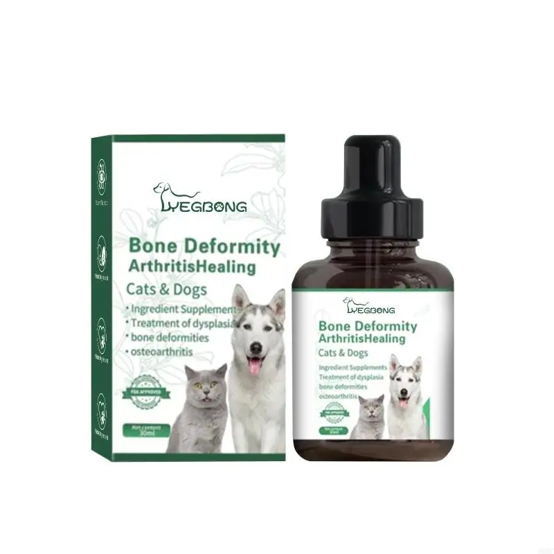 A9BC Pet Joint Repairing Drops for Pets Bone Deformity Healing Formula for Cats Dogs Joints Care Support Solution
