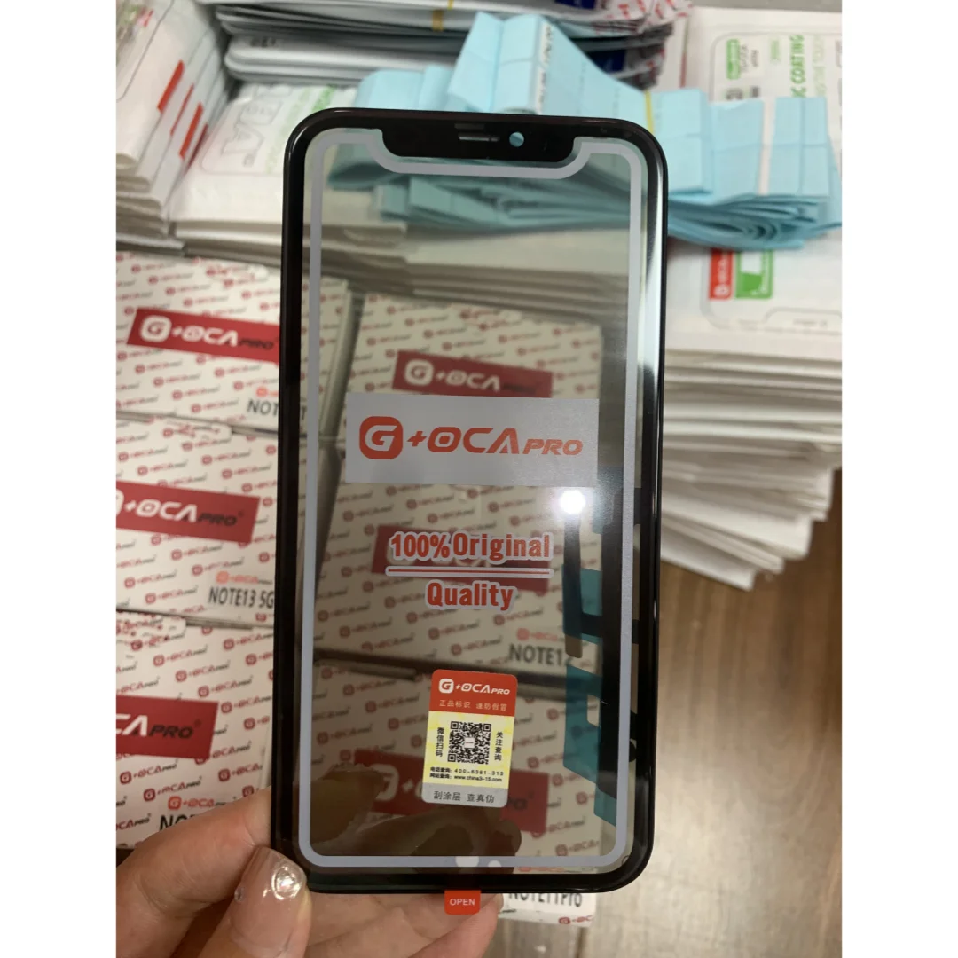 3Pcs G+OCA TOP Touch Screen Glass With OCA Polarizer For iPhone X Xs Max 11 12 Pro 11 13Pro Max Xr Screen Digitizer Outer Panel