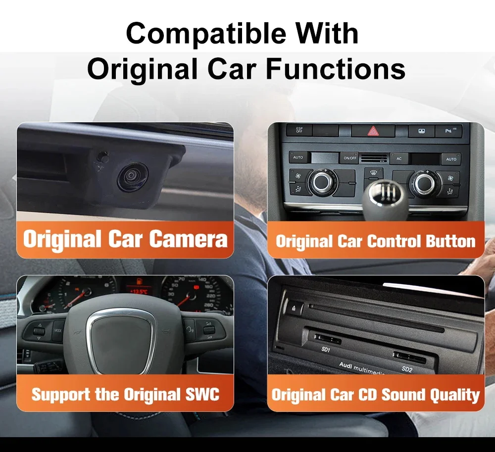 Digital Instrument Cluster For Audi A6 A6L C6 4F 2005-2012 Android,CarPlay,Speed