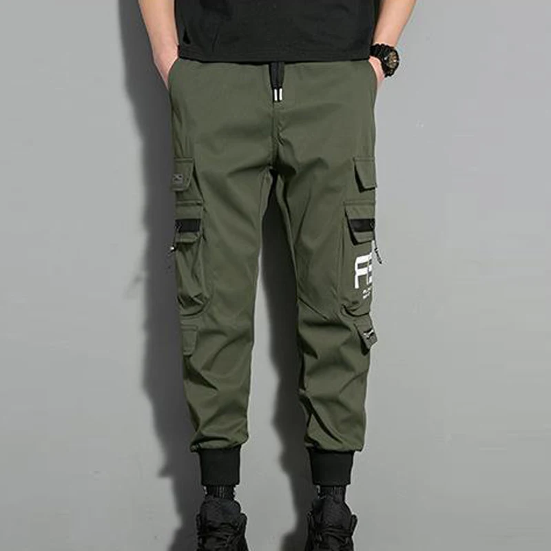 New Hip Hop Joggers Cargo Pants Men Harem Pants Casual Multi-pockets Trousers Black Green Sweatpants Streetwear Casual Men Pants