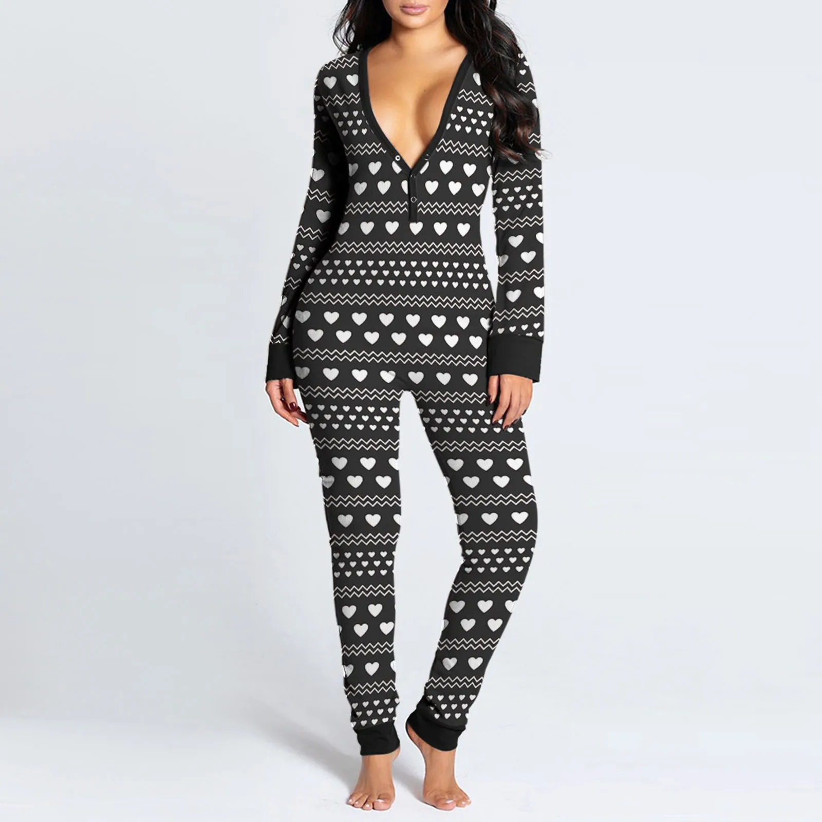 Women Christmas Onesies Open Butt Flap for Adults Sexy Sleepwear Romper Pajamas Jumpsuit Xmas Sexy Cute Pyjama Long Nightie kigurumi pajamas onesies women bodysuit sleep wear set flannel pajamas onesies