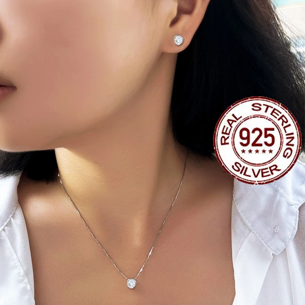 Zircons 925 Sterling Silver Jewelry Set for Women