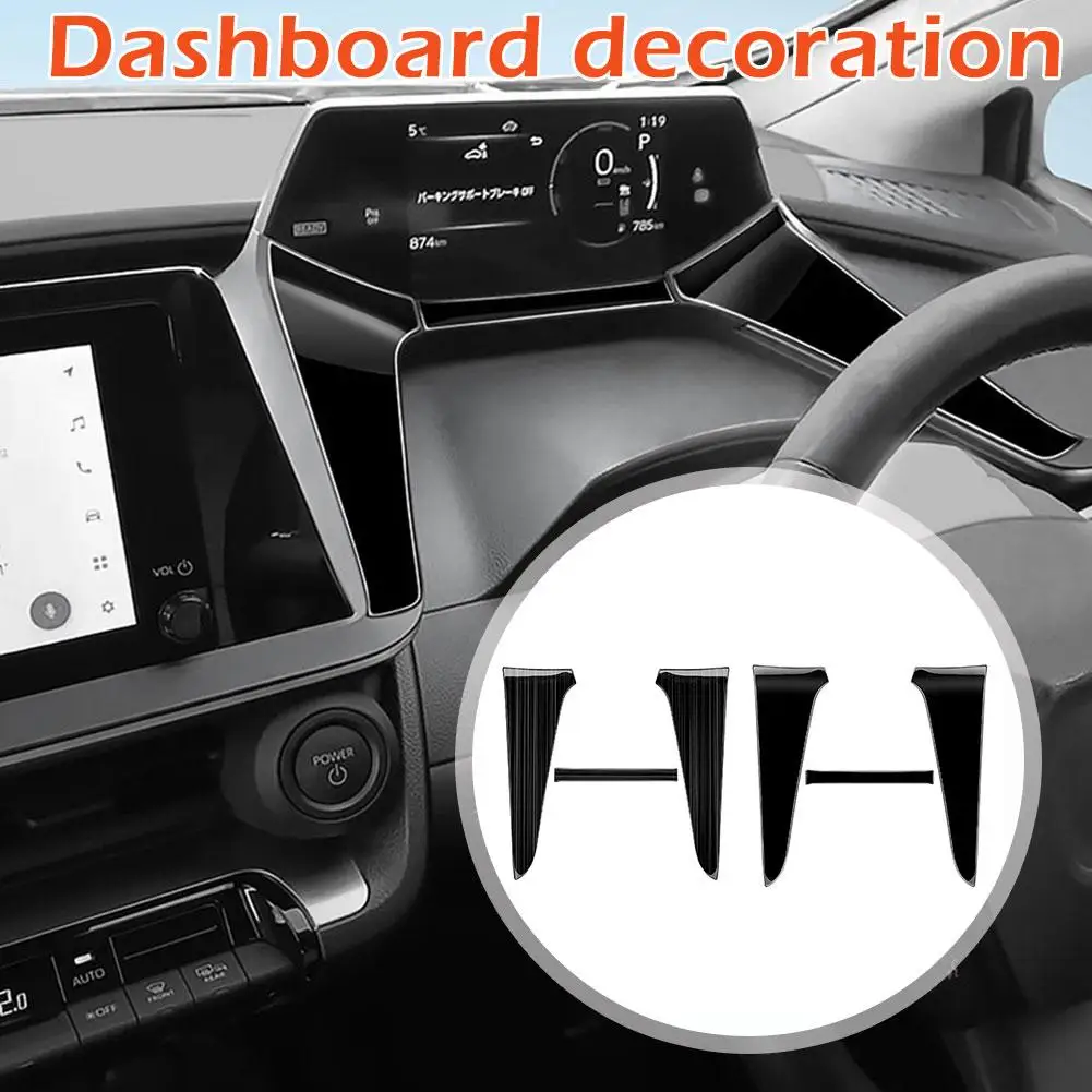 

Аксессуары для панелей из нержавеющей стали для Toyota Prius 60 Series 2023 2024, центральное украшение автомобиля, крышка консоли, внутренний инструмент K5C1