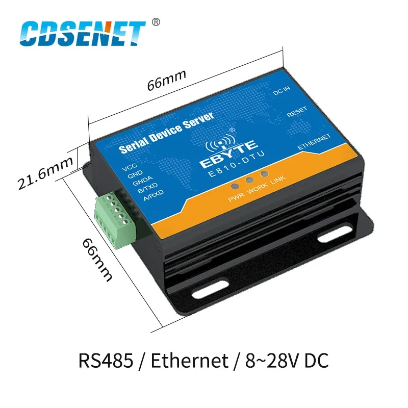 Ethernet RJ45 to RS485 Serial Port Server Wireless Transceiver Modem E810-DTU(RS485)-V2.0 TCP UDP 100M Full Duplex Module