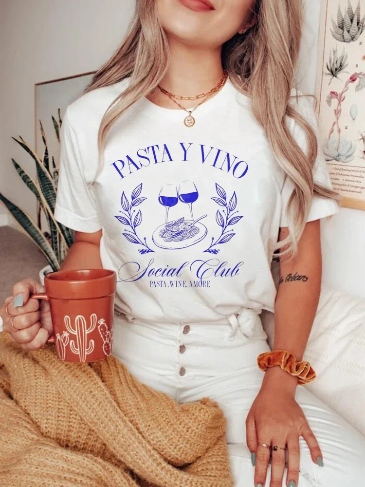 

Social Club Short Sleeved New Women's T-Shirt Trendy 90s Fashion Clothing Top O-Neck Casual Summer Cartoon Pattern T-Shirt.