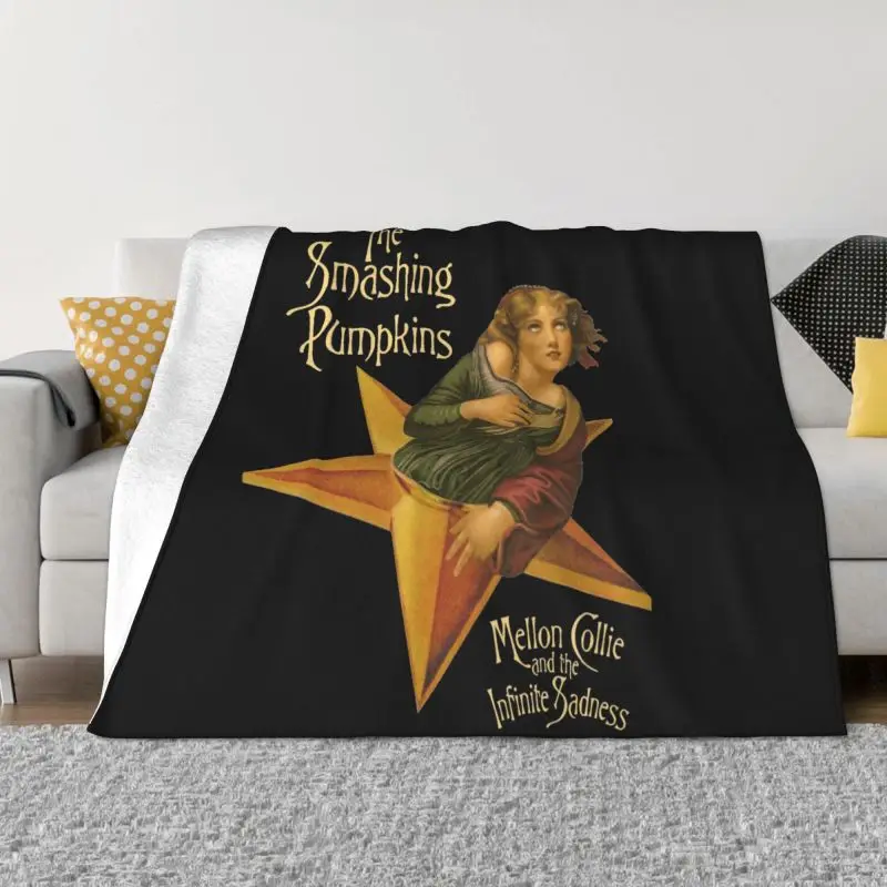 Smashing Pumpkins Mellon Collie Album Band Blanket Warmth On Couch Nap Blanket Bedding Travel Machine Washable