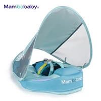Mambobaby Float Dropshipping Non-Inflatable Baby Float with Canopy Waist Swimming Chest Floater with Tail Float Trainer 1