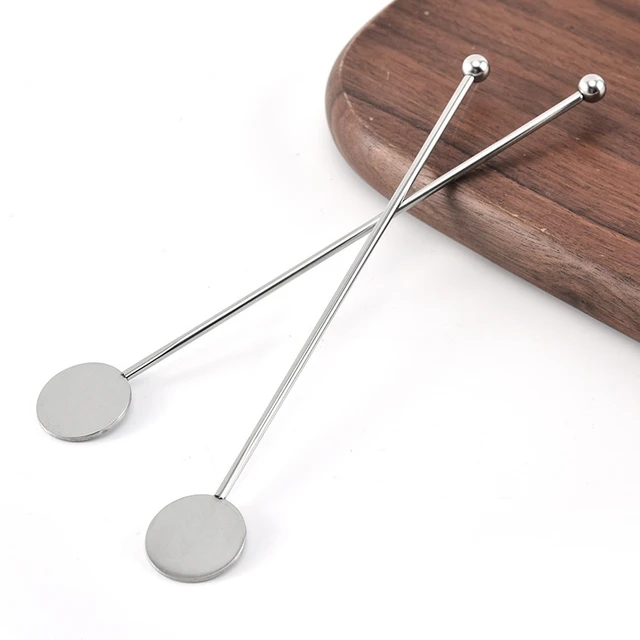 Stainless Steel Stirring Rod Coffee Beverage Stirrer Cocktail Drink Swizzle  Stick Coffee Stir Dinnerware