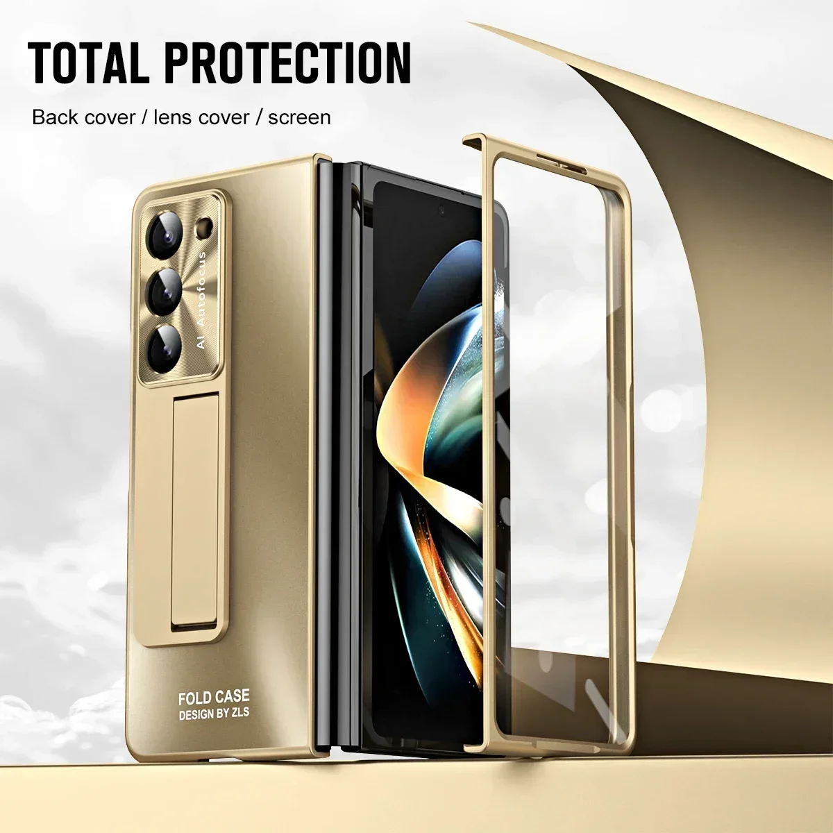 Plating Hinge 360° Screen Protector with Pen & Kickstand - AG Matte Shockproof Case