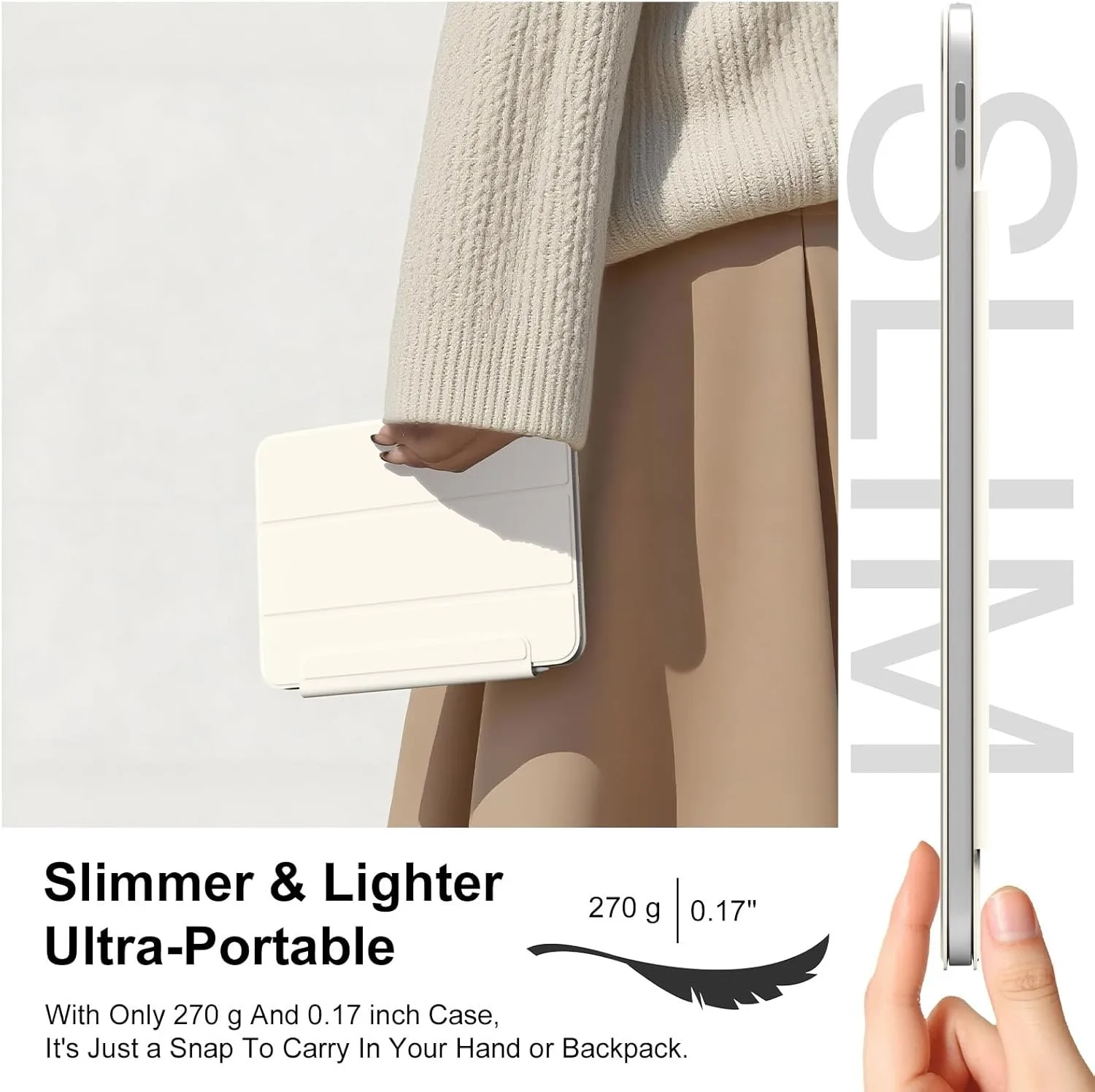 ZOYU For A16 10/11th Ultra-Slim & Light, Strong Magnetic Attachment Case, IPad Pro 11 12.9 Air 4/5th 11/13 Mini 6/7th_voghion.com