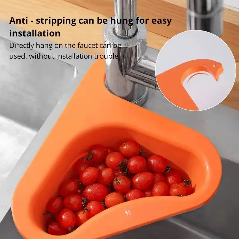 Swan Drain Basket Garbage Filter Kitchen Sink Filter Shelf Strainer Leftover Sink Hanging Rack Multifunctional Drainage Basket
