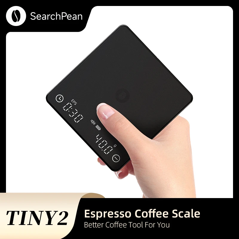 

Tiny2S Digital Coffee Scale Espresso scale with timer SearchPean Mini Smart Kitchen Scale Weight Precision USB 2kg/0.1g Gift