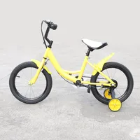 Vélo sportif pour enfants, vélo pour enfants de 16 pouces pour 3 à 8 ans avec hauteur réglable, roues d'entraînement, rangement 4