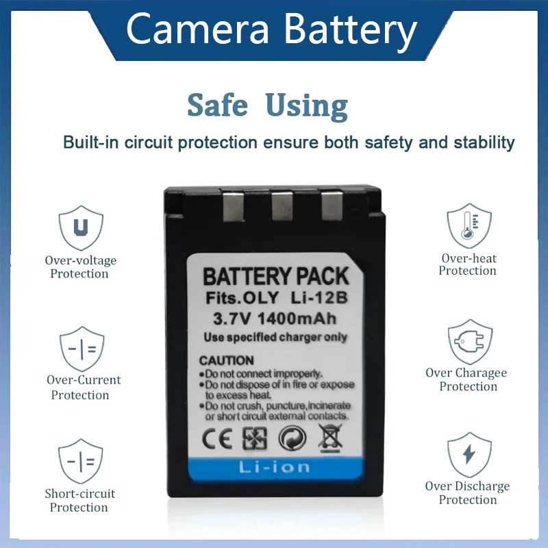 Аккумулятор для фотоаппарата Olympus U300,U400,U410,U500,U600,U80,U810,U1000,C50,C60,C70.C770, 1400 мАч