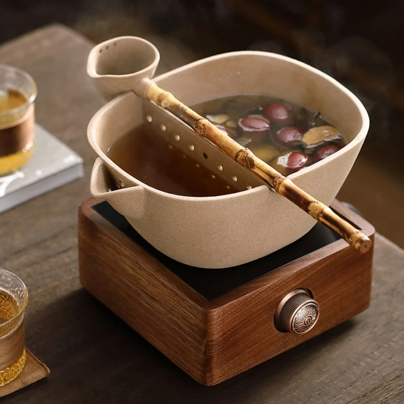 Electric Tea Warmer Stove Household Tea Boiler Set Electric Ceramic Stove Crude Pottery Pot самовар