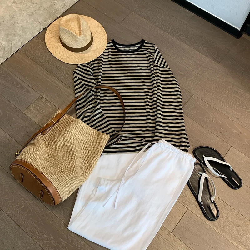 Handmade Braid Straw Bag Large Capacity Summer Beach Shoulder Bag Women Girls Fashion Handbag Rattan Woven Tote Bag for Ladies