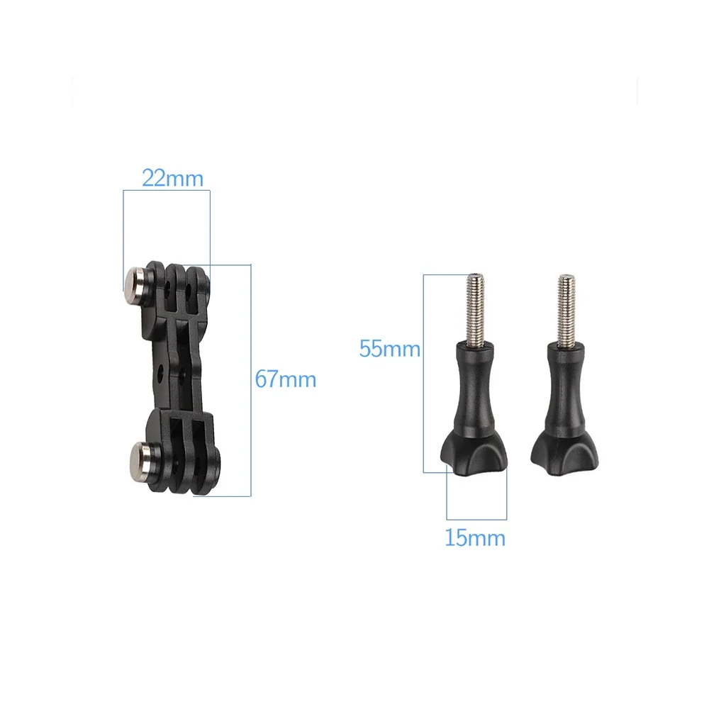 Dual Mount Twin Adapter Holder For GoPro Hero 13 12 11 10 9 8 SJCAM SJ4000 AKASO Insta360 X5 DJI Osmo Action Camera Accessories