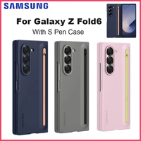 Original For SAMSUNG Galaxy Z Fold 6 S Pen Phone Case Z Fold6 Smartphone Cover with Built-in S Pen Protective Cover EF-OF95