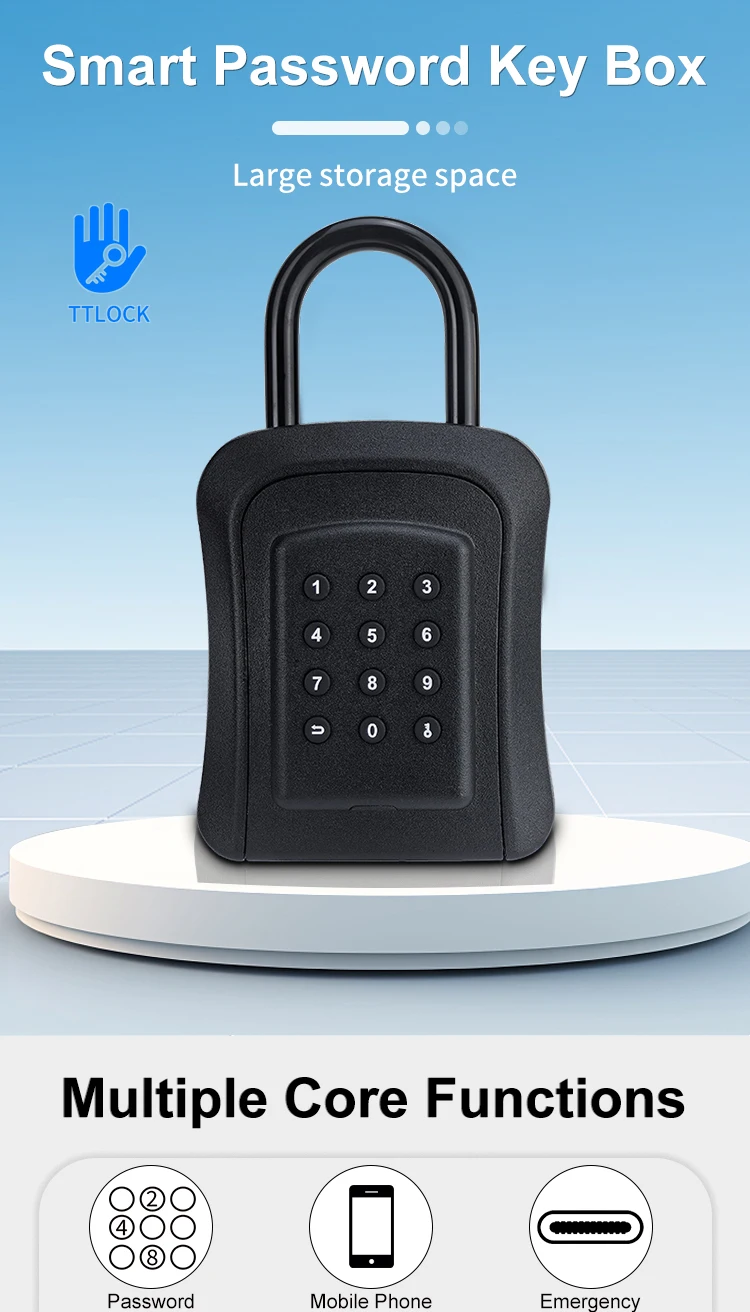 TTLock Wireless Key Box Waterproof Key Safe Security Intelligent Password Storag