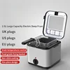 US/UK/EU 2L Stainless Steel Smart Air Fryer 110-220V Manual Electric Deep Fryer with Removable Basket Square Shape for Cooking 1