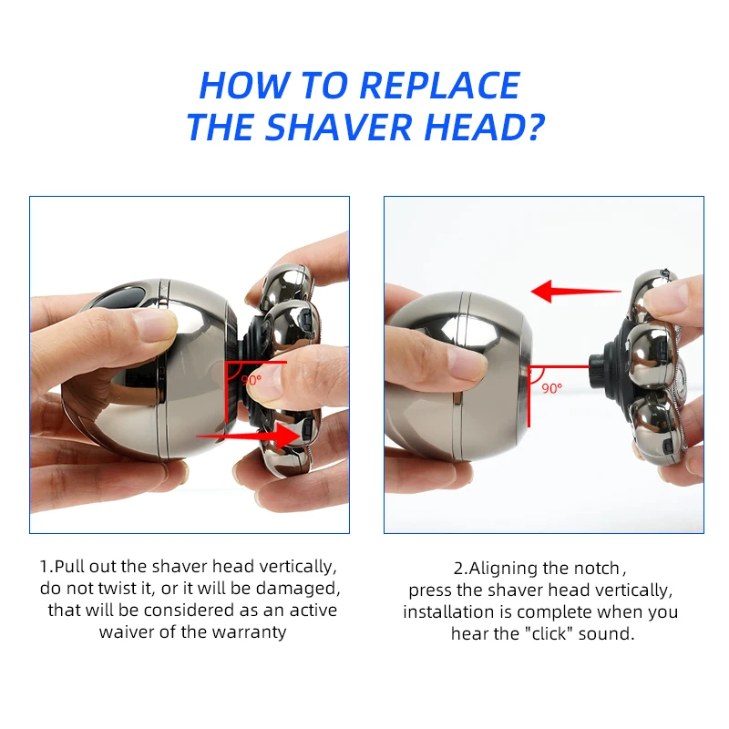 Men Electric Shaver Grooming Kit Wet Dry Beard Hair Trimmer Rechargeable Bald Head LCD Display
