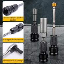 

1Set Steel 1/2" Square To 1/4" Hex Ratchet Socket Wrench Socket Adapter Spanner Set Drive Converter Impact Tool Hot Sale